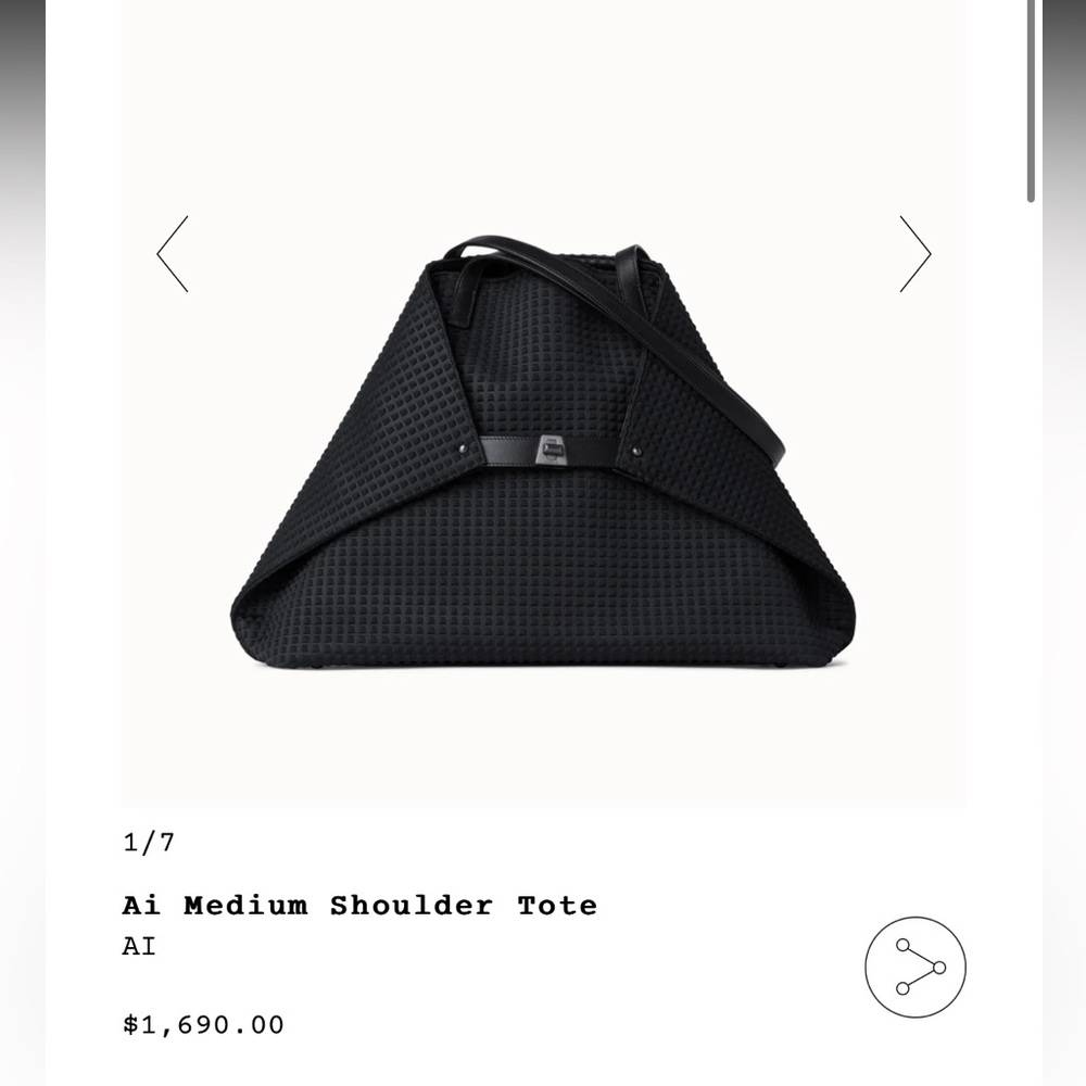 Akris Ai medium shoulder tote in Black